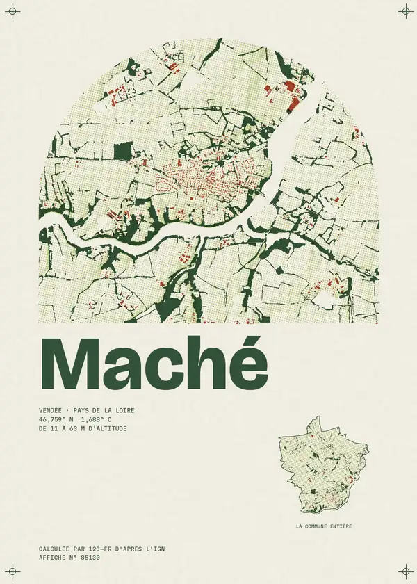 Affiche de Maché, calculée par 123-fr d'après l'IGN