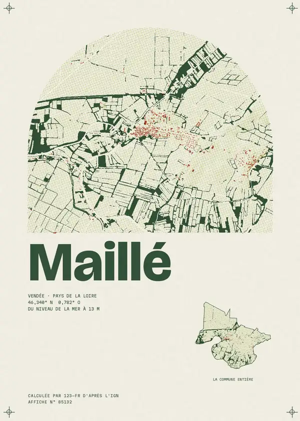Affiche de Maillé, calculée par 123-fr d'après l'IGN
