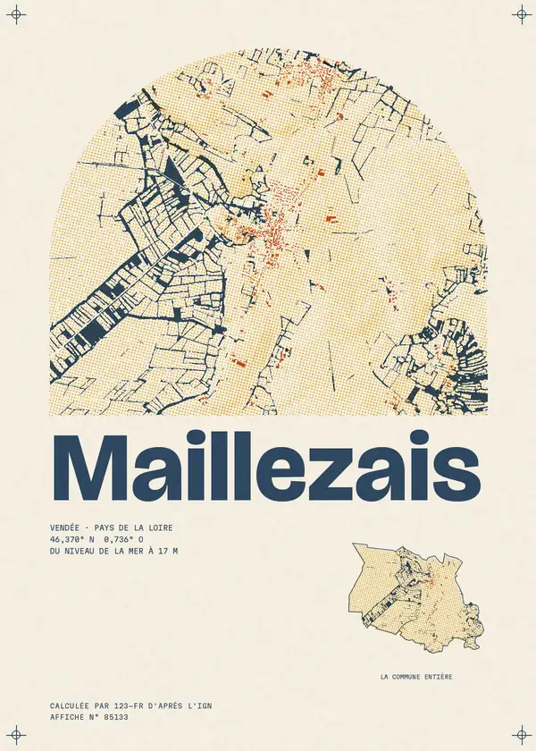 Affiche de Maillezais, calculée par 123-fr d'après l'IGN