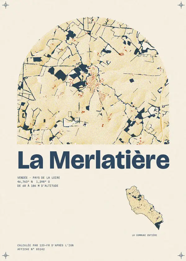 Affiche de La Merlatière, calculée par 123-fr d'après l'IGN