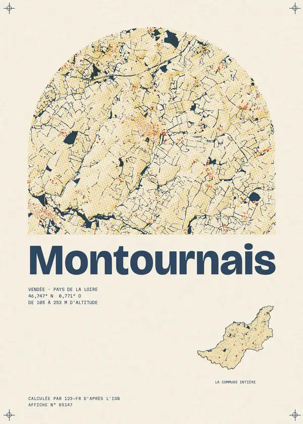 Affiche de Montournais, calculée par 123-fr d'après l'IGN