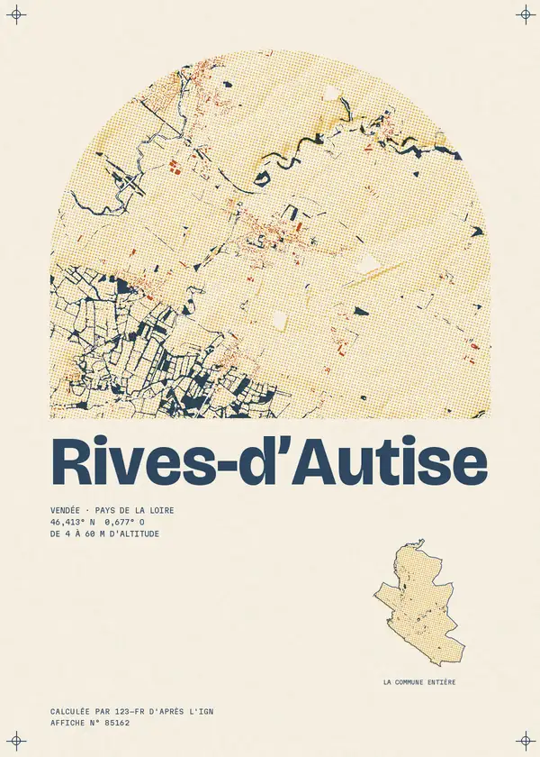Affiche de Rives-d'Autise, calculée par 123-fr d'après l'IGN
