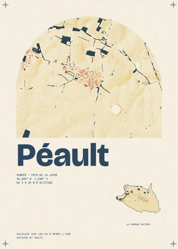 Affiche de Péault, calculée par 123-fr d'après l'IGN