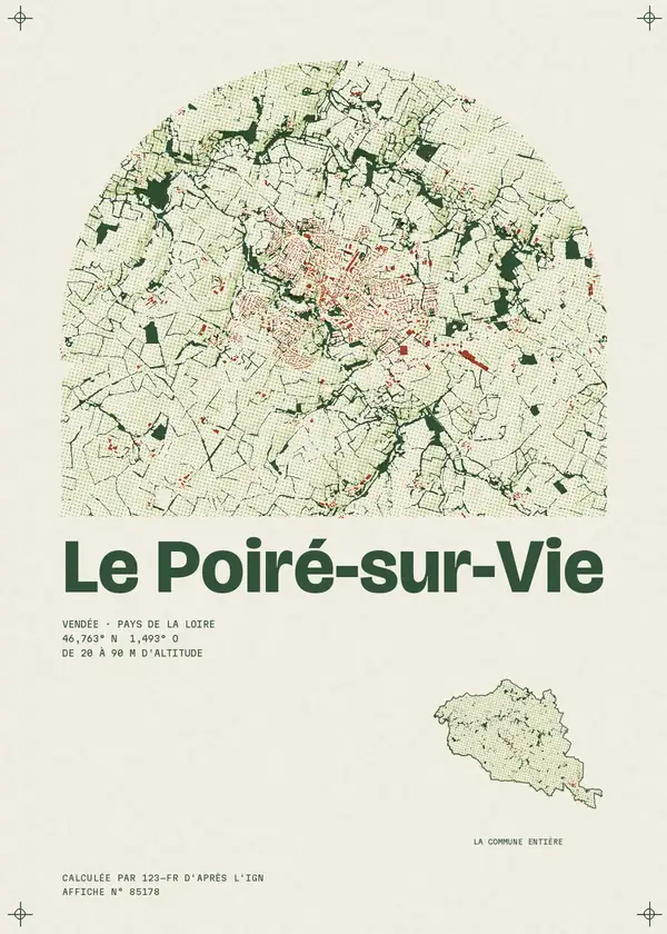 Affiche de Le Poiré-sur-Vie, calculée par 123-fr d'après l'IGN