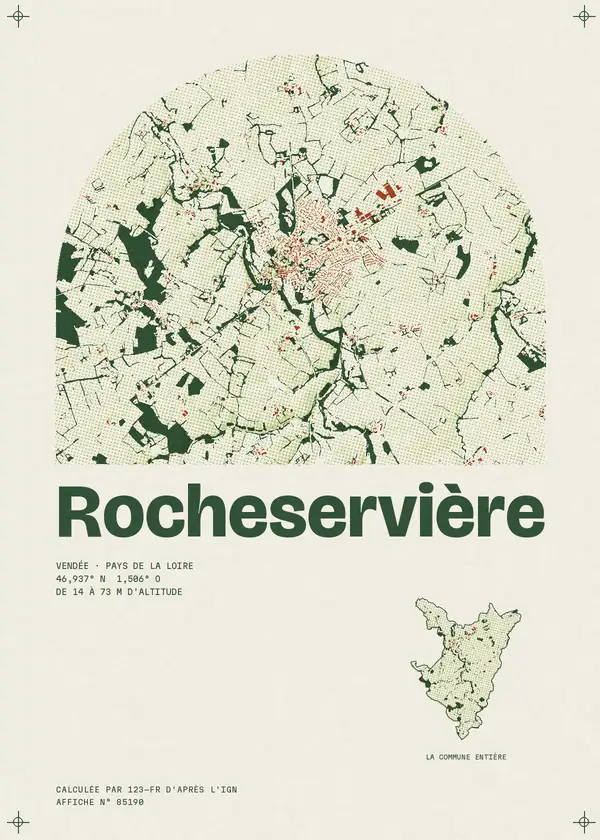 Affiche de Rocheservière, calculée par 123-fr d'après l'IGN