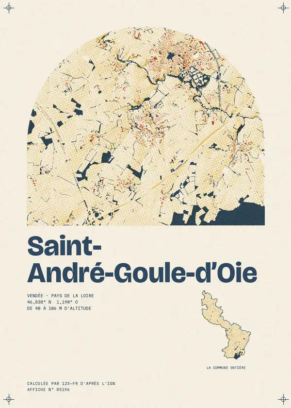 Affiche de Saint-André-Goule-d'Oie, calculée par 123-fr d'après l'IGN