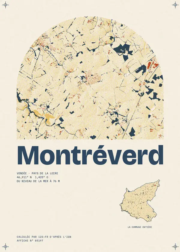 Affiche de Montréverd, calculée par 123-fr d'après l'IGN