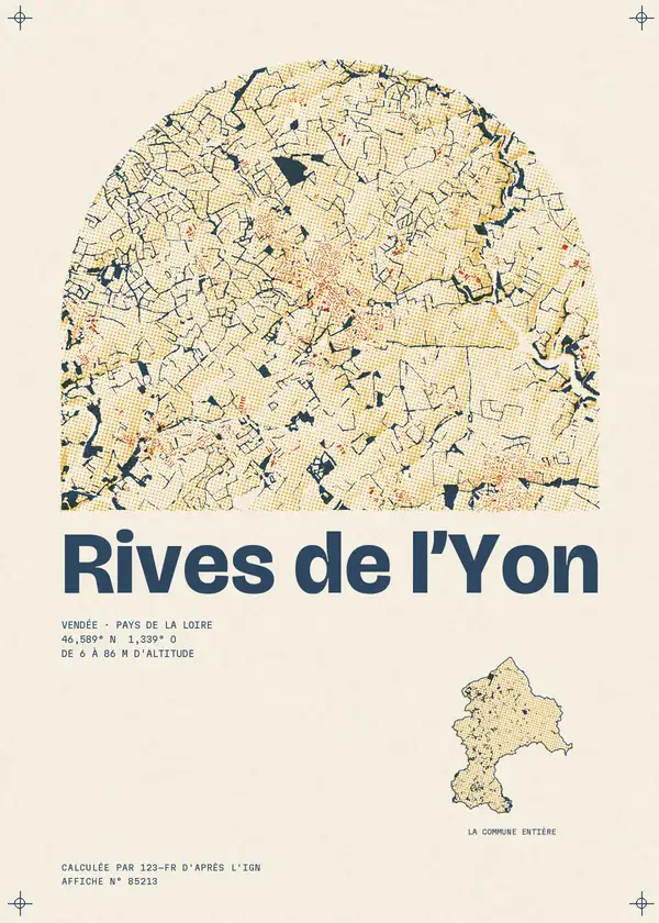 Affiche de Rives de l'Yon, calculée par 123-fr d'après l'IGN