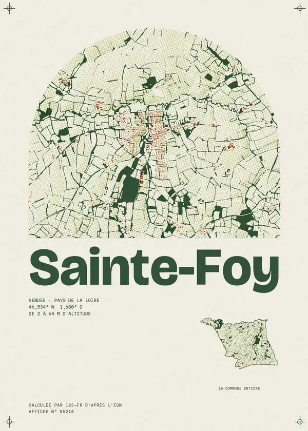 Affiche de Sainte-Foy, calculée par 123-fr d'après l'IGN