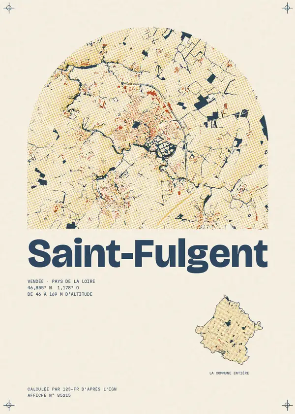 Affiche de Saint-Fulgent, calculée par 123-fr d'après l'IGN