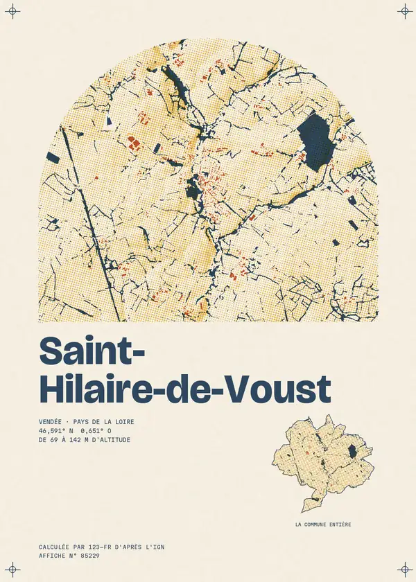 Affiche de Saint-Hilaire-de-Voust, calculée par 123-fr d'après l'IGN