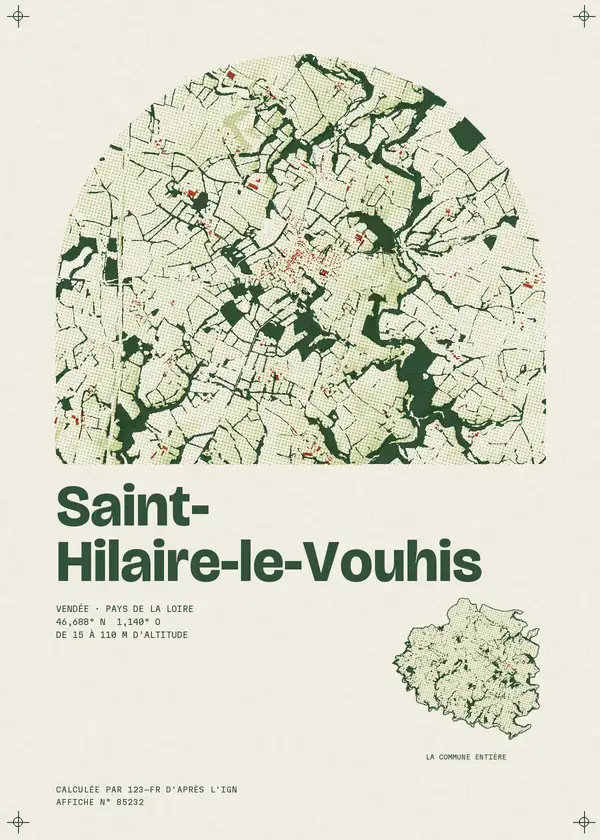 Affiche de Saint-Hilaire-le-Vouhis, calculée par 123-fr d'après l'IGN