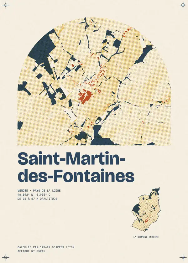 Affiche de Saint-Martin-des-Fontaines, calculée par 123-fr d'après l'IGN