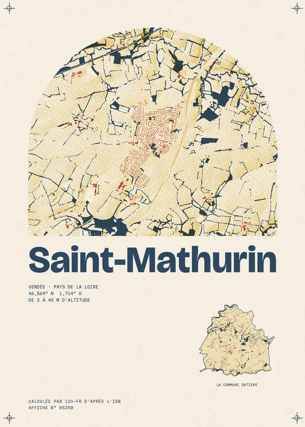 Affiche de Saint-Mathurin, calculée par 123-fr d'après l'IGN
