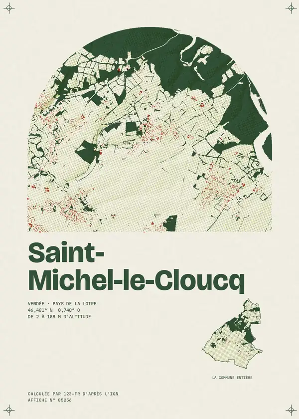 Affiche de Saint-Michel-le-Cloucq, calculée par 123-fr d'après l'IGN
