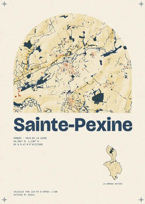 Affiche de Sainte-Pexine, calculée par 123-fr d'après l'IGN