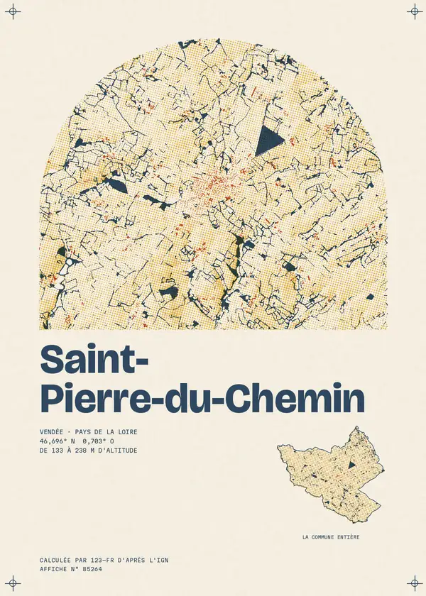 Affiche de Saint-Pierre-du-Chemin, calculée par 123-fr d'après l'IGN