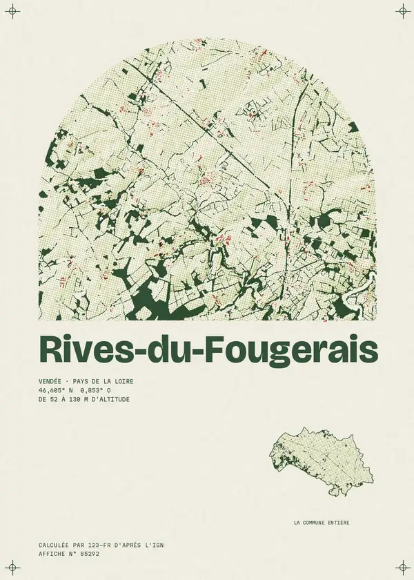 Affiche de Rives-du-Fougerais, calculée par 123-fr d'après l'IGN