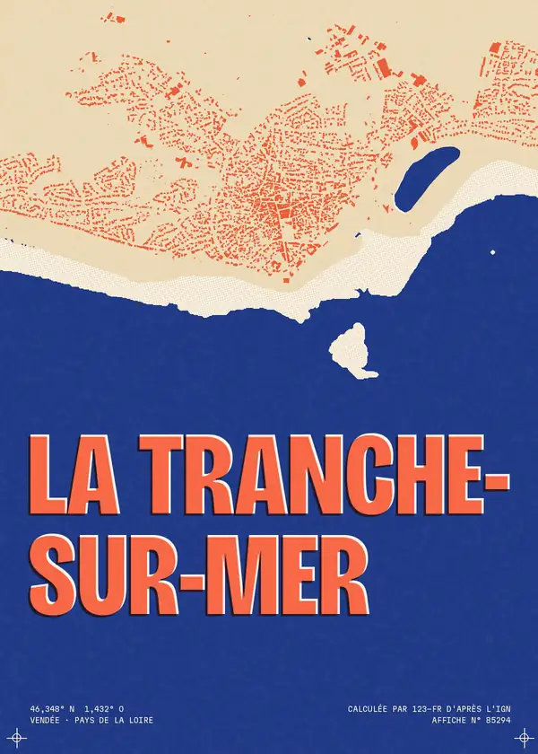 Affiche de La Tranche-sur-Mer, calculée par 123-fr d'après l'IGN