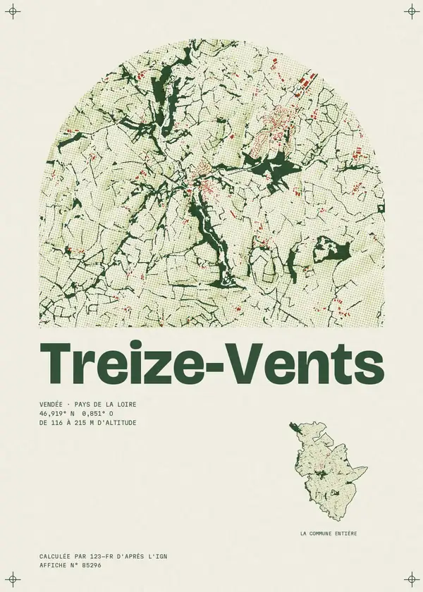 Affiche de Treize-Vents, calculée par 123-fr d'après l'IGN