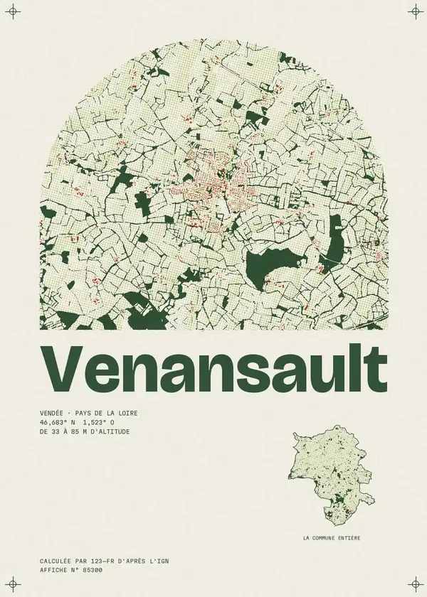 Affiche de Venansault, calculée par 123-fr d'après l'IGN