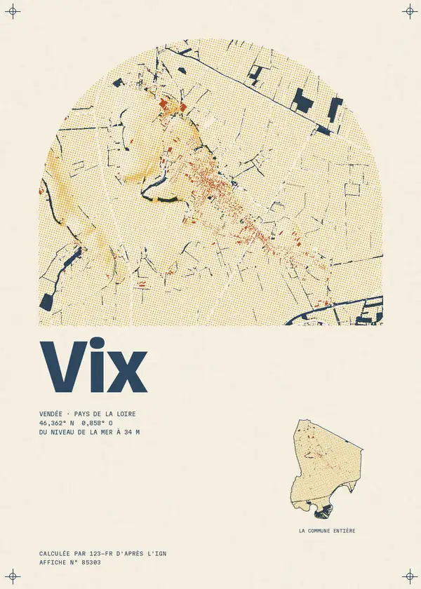 Affiche de Vix, calculée par 123-fr d'après l'IGN