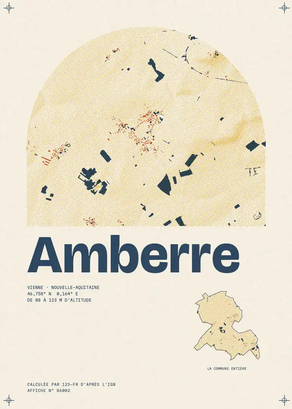Affiche de Amberre, calculée par 123-fr d'après l'IGN