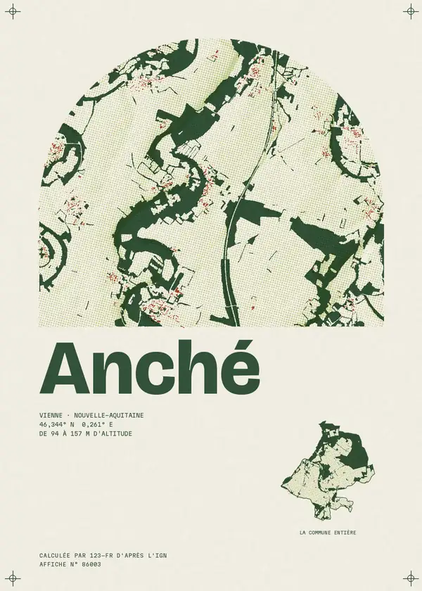 Affiche de Anché, calculée par 123-fr d'après l'IGN