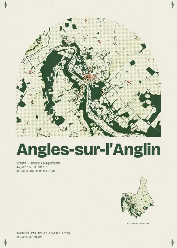 Affiche de Angles-sur-l'Anglin, calculée par 123-fr d'après l'IGN