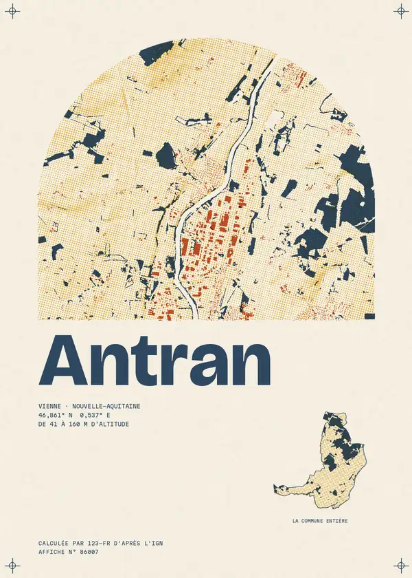Affiche de Antran, calculée par 123-fr d'après l'IGN