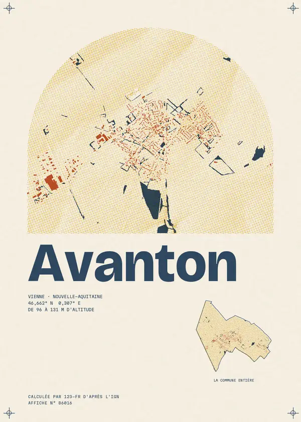 Affiche de Avanton, calculée par 123-fr d'après l'IGN