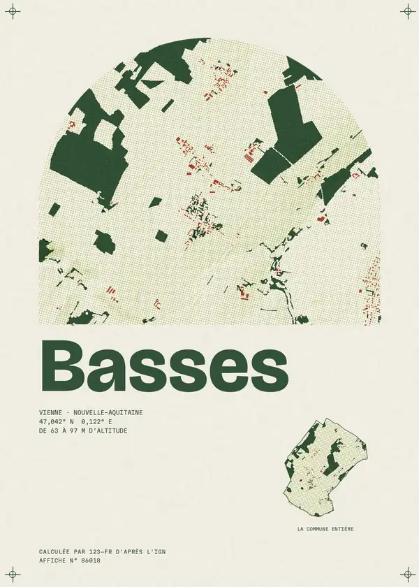 Affiche de Basses, calculée par 123-fr d'après l'IGN