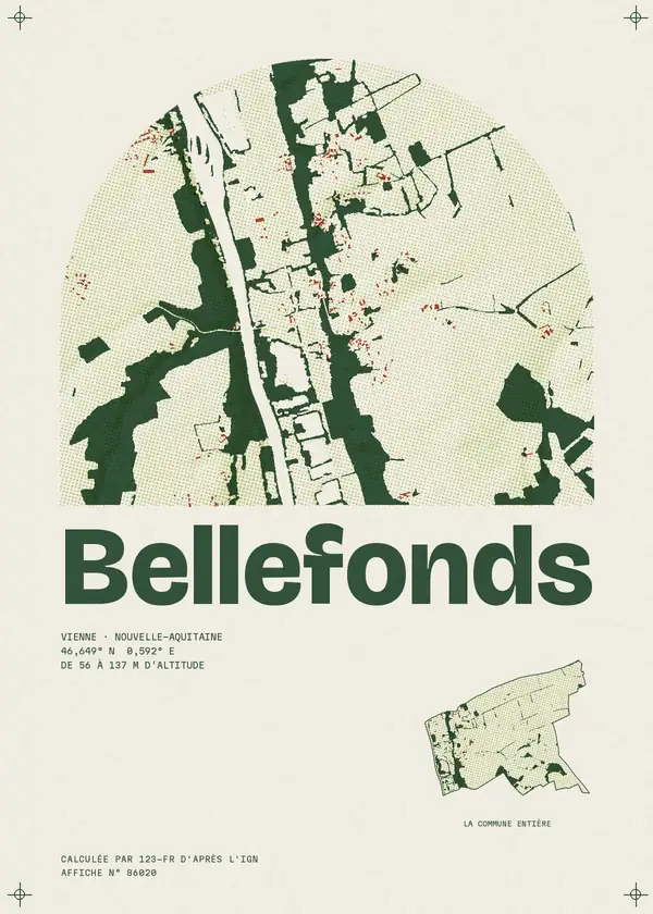 Affiche de Bellefonds, calculée par 123-fr d'après l'IGN