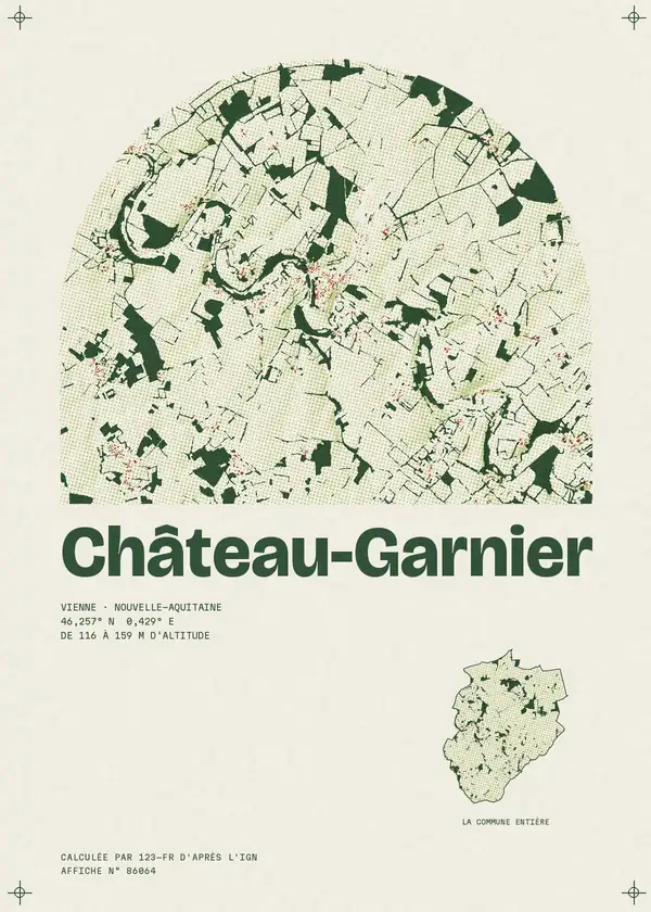 Affiche de Château-Garnier, calculée par 123-fr d'après l'IGN