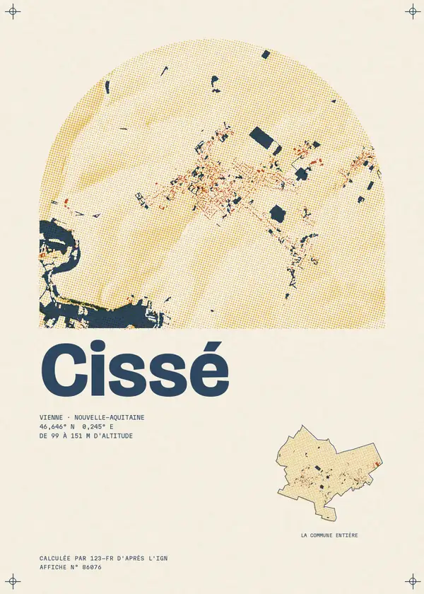 Affiche de Cissé, calculée par 123-fr d'après l'IGN
