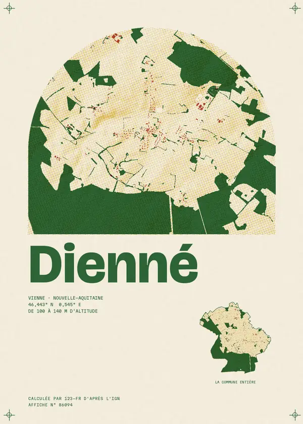 Affiche de Dienné, calculée par 123-fr d'après l'IGN