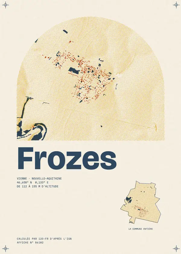 Affiche de Frozes, calculée par 123-fr d'après l'IGN