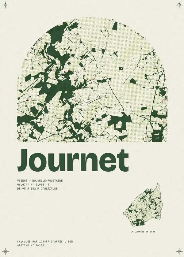 Affiche de Journet, calculée par 123-fr d'après l'IGN