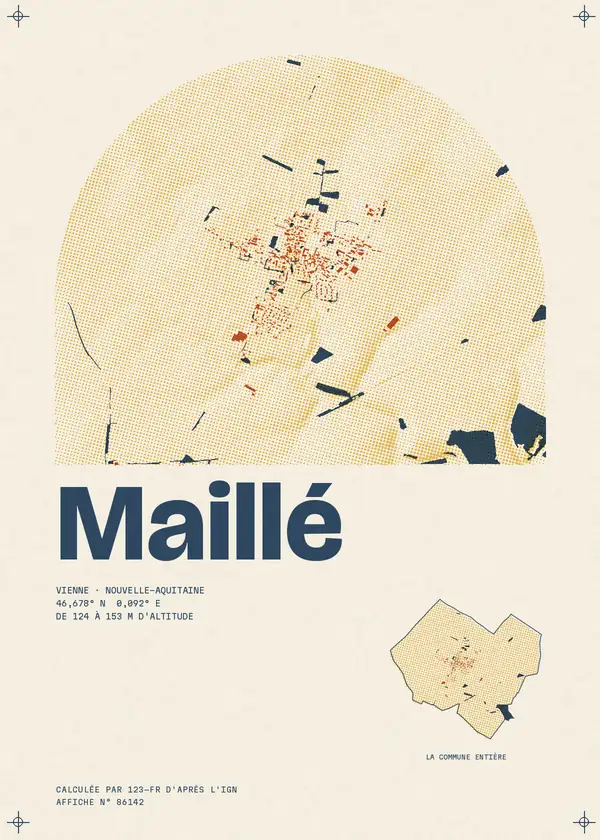 Affiche de Maillé, calculée par 123-fr d'après l'IGN