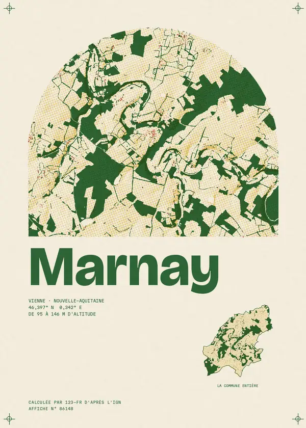Affiche de Marnay, calculée par 123-fr d'après l'IGN