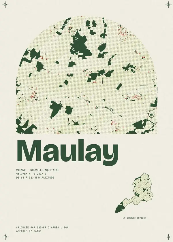 Affiche de Maulay, calculée par 123-fr d'après l'IGN