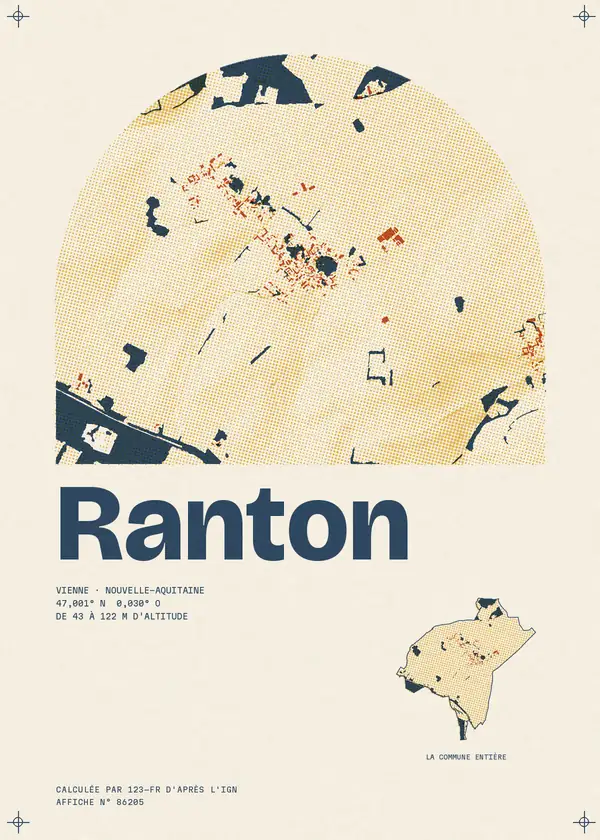 Affiche de Ranton, calculée par 123-fr d'après l'IGN