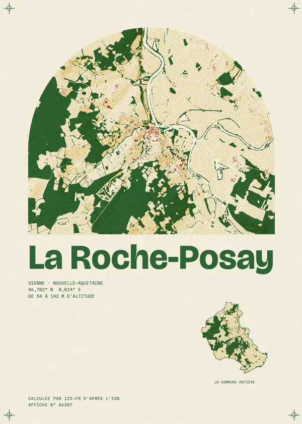 Affiche de La Roche-Posay, calculée par 123-fr d'après l'IGN