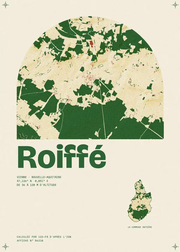 Affiche de Roiffé, calculée par 123-fr d'après l'IGN