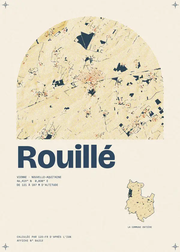 Affiche de Rouillé, calculée par 123-fr d'après l'IGN