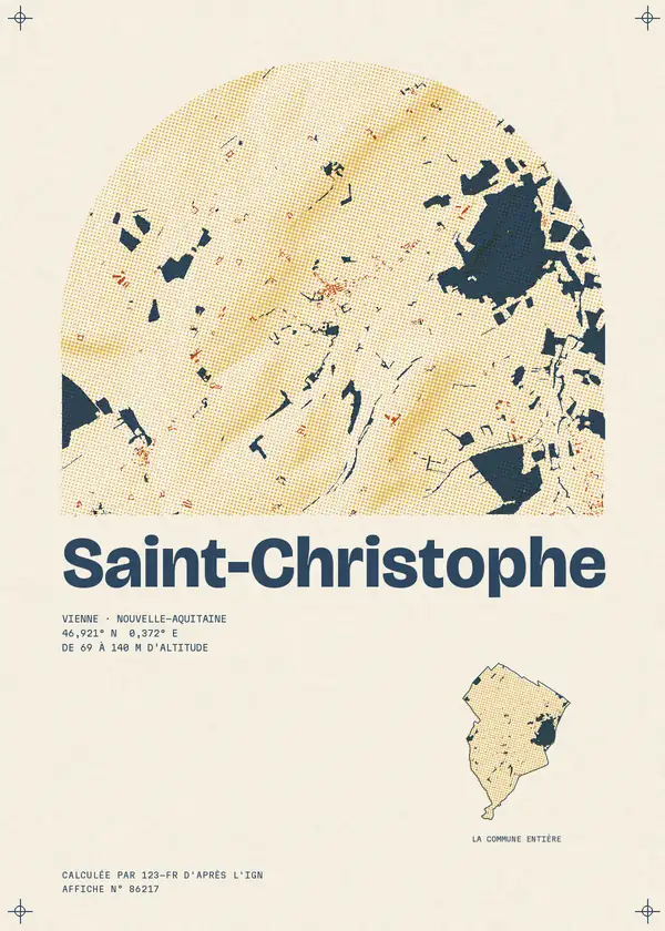 Affiche de Saint-Christophe, calculée par 123-fr d'après l'IGN