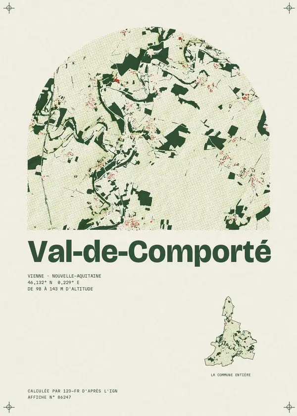 Affiche de Val-de-Comporté, calculée par 123-fr d'après l'IGN