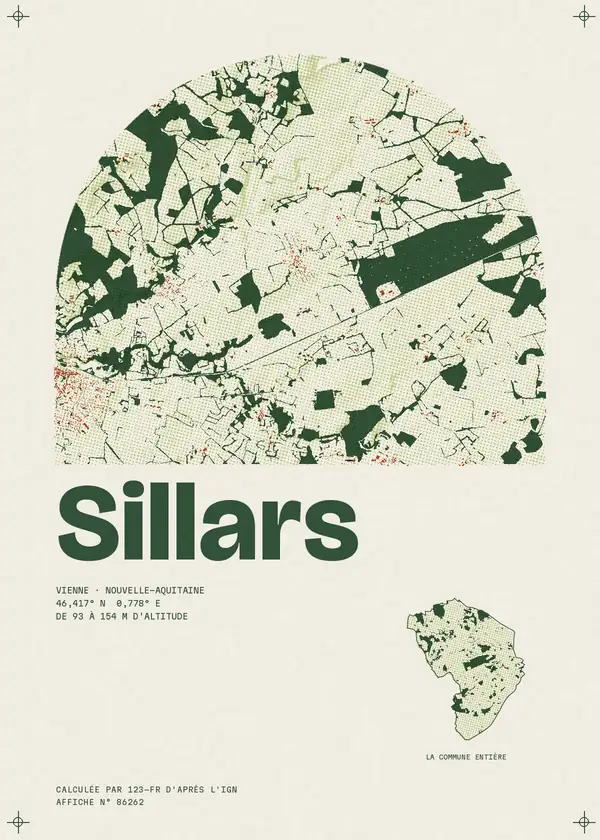 Affiche de Sillars, calculée par 123-fr d'après l'IGN