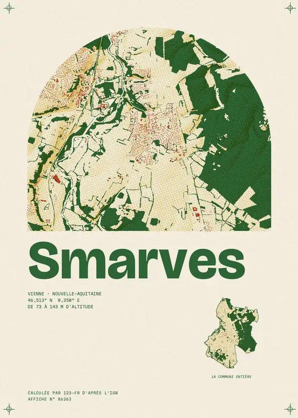 Affiche de Smarves, calculée par 123-fr d'après l'IGN