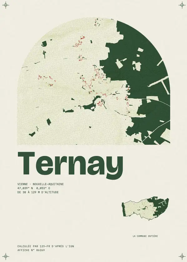 Affiche de Ternay, calculée par 123-fr d'après l'IGN